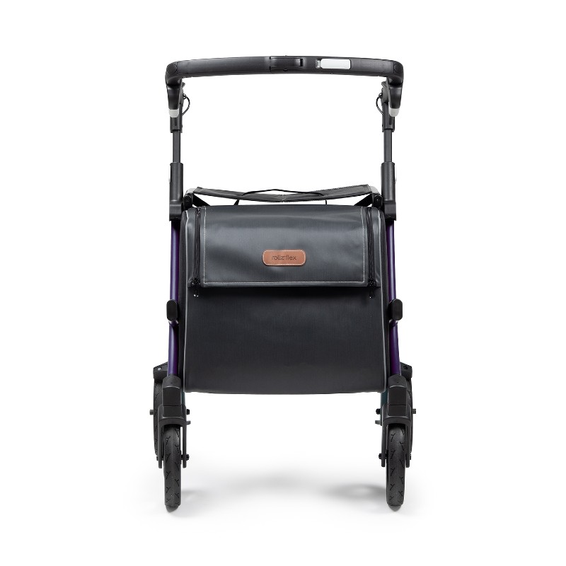 Rollz Flex 2.0 Lightweight Rollator with Classic Brake (Dark Purple)